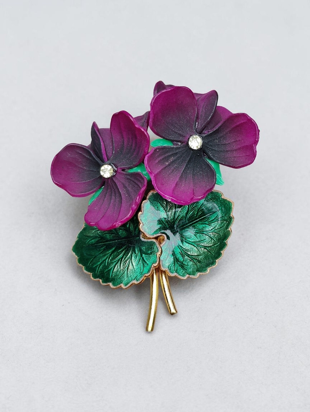 Vintage Western Germany Flower Brooch
